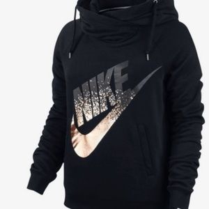 Rose Gold and Black Nike Sweatshirt Size XL